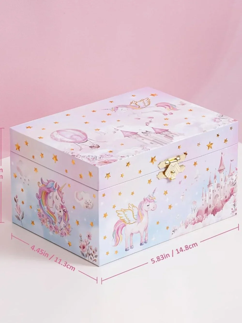 Unicorn Jewelry Box for Girls, Kids Musical Jewelry Boxes with Spinning Unicorn